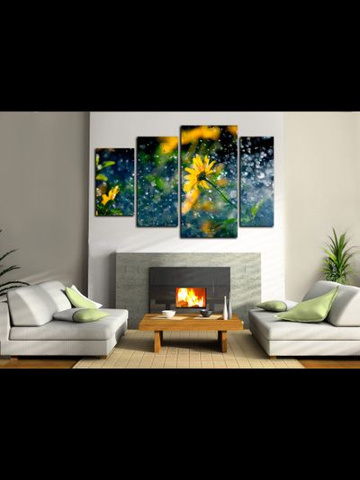 Модульная картина "Летний дождь"