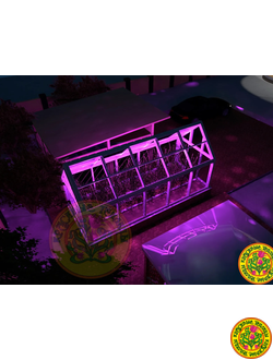 Зимняя Теплица Снежная королева в классическом английском стиле с двускатной крышей размером 2.5х6 м