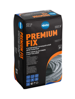 Эластичный клей для плитки Kesto Premium Fix, мешок 25 кг