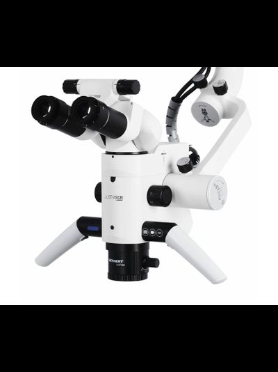 JustVision by Semorr JVM D - операционный микроскоп с плавным изменением увеличения, LED-подсветкой и объективом с изменяемым рабочим расстоянием (f=180-460), встроенной Wi-Fi 4К камерой, удлиненными окулярами, мобильное крепление (Китай)