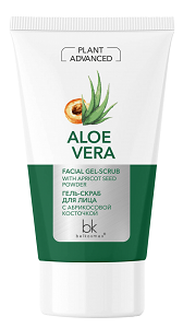 Белкосмекс PLANT ADVANCED Aloe Vera ГЕЛЬ -СКРАБ для лица с абрикосовой косточкой 120г