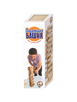 Игра настольная Башня "Падающая башня", неокрашенные деревянные блоки, 10 КОРОЛЕВСТВО, 1506