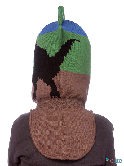 Шапка-шлем 20101-09 светло-коричневый, ярко-синий р.50-52