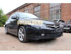Защита радиатора Honda Accord VII (рестайлинг) 2006-2008 black