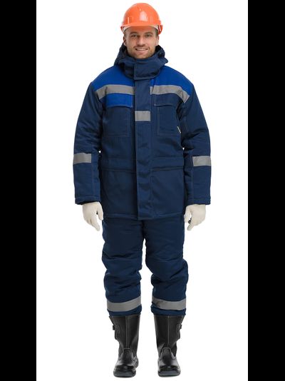 Костюм ЧИКАГО-ЗИМА с полукомбинезоном, синий/василёк, СОП