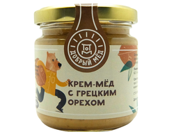 Крем-мёд с грецким орехом, 220г (Добрый мёд)