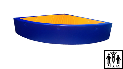 Детский сухой бассейн угловой синий R130xH30 DNN