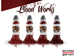 Краска World Famous Tattoo Ink Big Joel's Blood Works Color Set - 4шт
