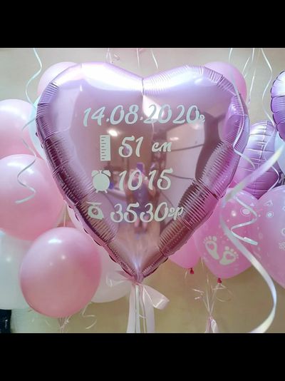 Любая надпись на звезду\сердце 45см