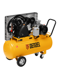Компрессор воздушный рем. привод BCV 4000-T/100, 4,0 кВт, 100 литров, 690 л/мин Denzel