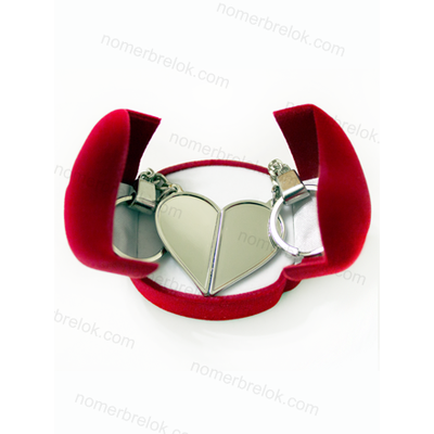 Подарочные коробочки для брелоков «ПРЕМИУМ» (БАРХАТ). В форме сердечек