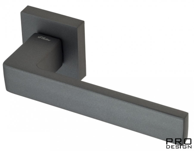 Дверная ручка на квадратном основании Fratelli Cattini "BOOM" 8-GA антрацит серый