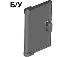 ! Б/У - Door 1 x 2 x 3 with Vertical Handle, Mold for Tabless Frames, Dark Bluish Gray (60614 / 4521386 / 6404411 / 6428819) - Б/У