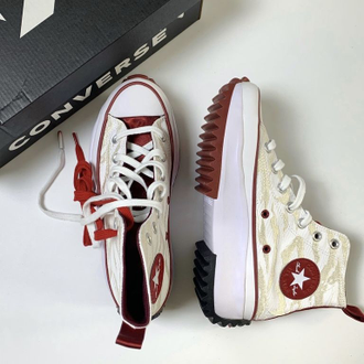 Кеды Converse Run Star Hike белые с красным