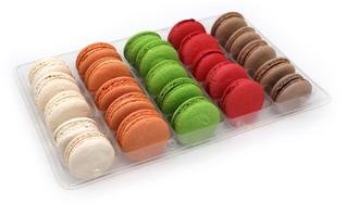 Пирожное «Macarons» 15г*25шт, коррекс. 50/50 миндаль/пшеничная