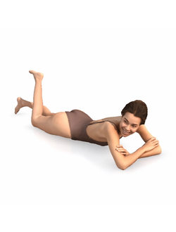 пляж Девушка загорает 10