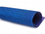 Фоамиран глитерный, толщина 2 мм,  20*30 см, цвет темно синий (№8)
