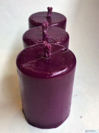 Свеча фиолетовая цилиндр 5 см (3 ч. горения).