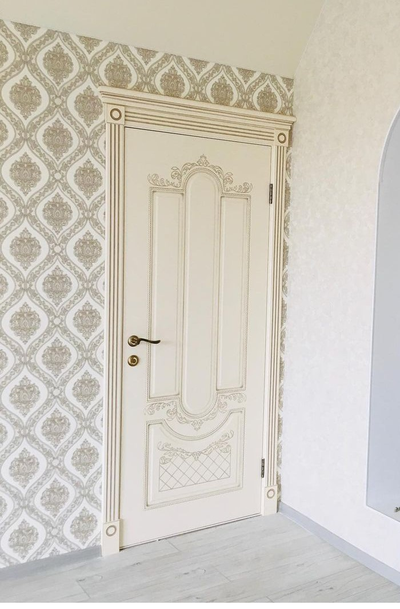 VFD. ALEXANDRIA 3D/ IVORY PC. АЛЕКСАНДРИЯ 3D/ СЛОНОВАЯ КОСТЬ--ПАТИНА КАПУЧИНО. ПОЛОТНО ОСТЕКЛЕННОЕ