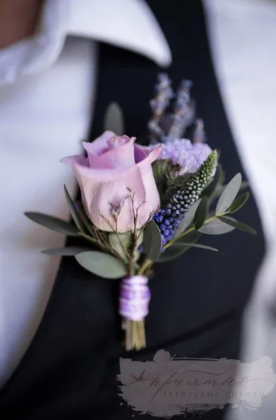 Букет невесты & Бутоньерка № 1347