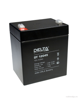 Аккумулятор Delta DT 12045 (Cвинцово-кислотный 12V 4,5Ah для охранных систем)