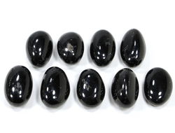 Турмалин черный, Шерл, галтовка в ассортименте, Бразилия (20-25 мм, 7-9 г) №28479