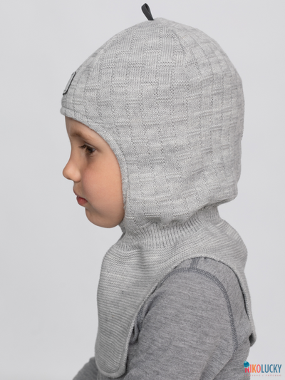 Шапка-шлем 20201-02 х/б подклад, св.серый 48-50
