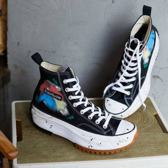 Кеды Converse Run Star Hike High Top Rainbow черные