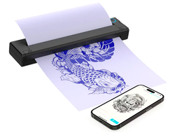 Термокопировальный беспроводной принтер NEWYES LD-0801 Wireless Tattoo Printer Black