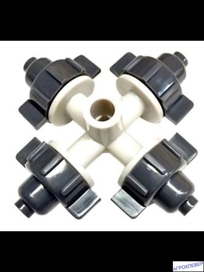 Туманообразователь 4 сопла 2,5bar, серый, 32,0л/ч, радиус 0,8-1,0м