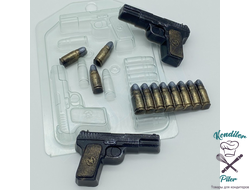 Форма пластиковая: Пистолет ТТ МИНИ