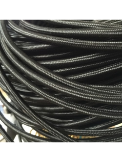 Провод декоративный ПДК 2*0,75 Чёрный шёлк
