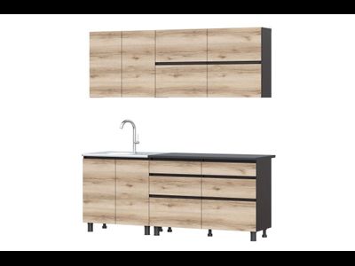 Кухня Симпл Берген (2,0) дуб делано/венге