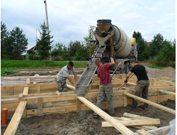 Заливка фундамента