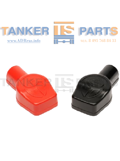 Комплект крышек клемм АКБ (термопластик, черная и красная)