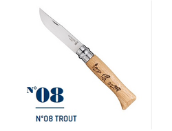 Нож Opinel N°08 Animalia Trout (форель)