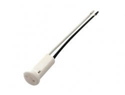 Патрон Ecola G4 керамический круглый торцевой с проводами 20x80мм AB04LWEAY