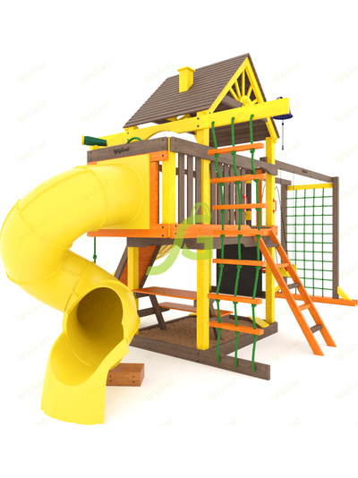 Детская площадка IgraGrad Шато с трубой (Дерево) мод.2