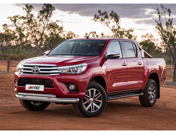 Защита переднего бампера d76/d57 Toyota Hilux 2015 (Тойота хайлюкс 2015,2016)