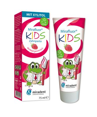 Детская зубная паста Mirafluor Kids Miradent, 75 мл