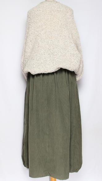 ЮБКА "Вельвет карманы клапаны" хаки до р.54