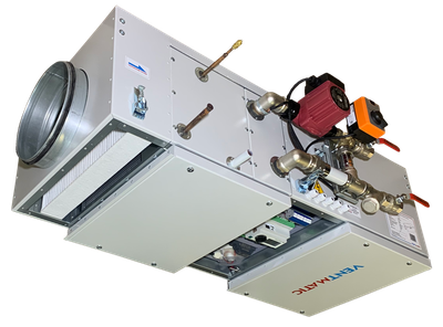 VMPU-W-FR-500-1 УСТАНОВКА ПРИТОЧНАЯ КОМПАКТНАЯ С ФРЕОН. ОХЛАЖДЕНИЕМ 500м3/ч, ВОДЯНОЙ НАГРЕВ,  1 фаза 230В