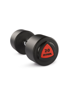 Гантель 34 кг ZIVA серии ZVO уретановое покрытие