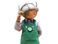 Робот-бариста Мински - Коллекционная ФИГУРКА 1/6 scale ClumsyBot series #3 Barista Minski (GHT005) - Whycat & GEARHEADTOYS