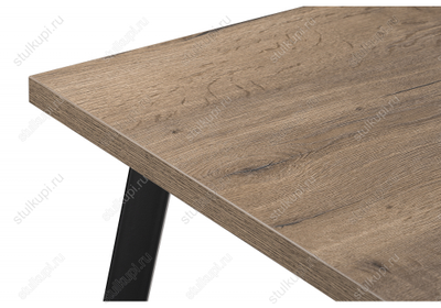 Стол Тринити Лофт 120 32 мм дуб галифакс табако / черный матовый
