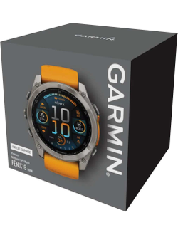 Часы Garmin Fenix 8 -51mm Sapphire Titan Spark Orange / Graphite