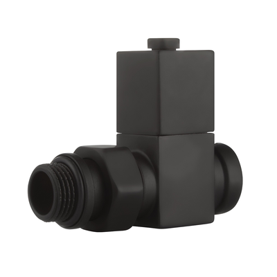 Набор дизайн-вентилей Royal Thermo CUBE, прямой (чёрный) 1/2"