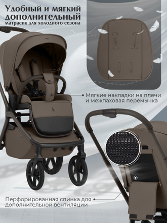 Коляска 2в1 Sweet Baby Orso, Dark Beige (Темный Беж)