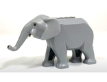 Elephant Type 2 with Short White Tusks, Light Bluish Gray (elephant2c02)