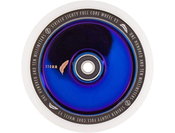 Купить колесо STRIKER LIGHTY FULLCORE V3 WHITE 110 (Blue Chrome) для трюковых самокатов в Иркутске